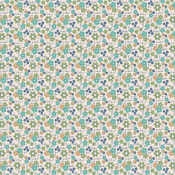 Riley Blake - Farmer's Daughter by Lori Holt C17161-Seaglass Daisy | SOLD BY THE HALF-YARD